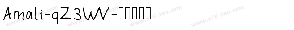 Amali-qZ3WV字体转换