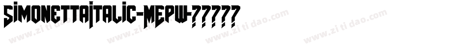 SimonettaItalic-MEpw字体转换
