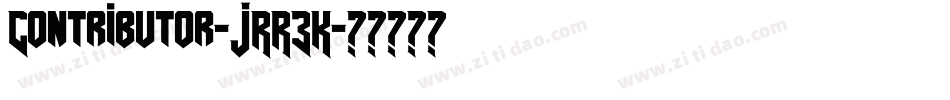 Contributor-JRR3K字体转换
