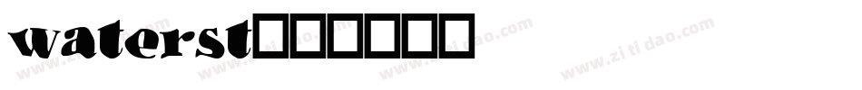 waterst字体转换