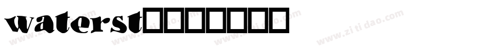 waterst2字体转换