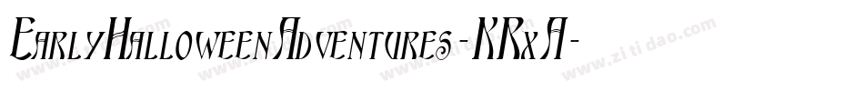 EarlyHalloweenAdventures-KRxA字体转换