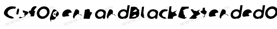 CisfOpenhandBlackExtendedOblique-1qDg字体转换