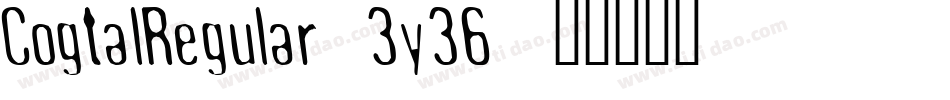 CogtalRegular-3y36字体转换