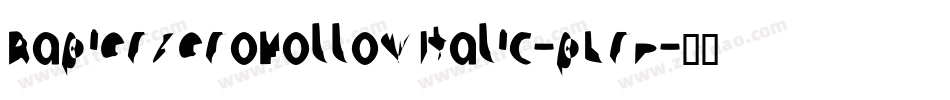 RapierZeroHollowItalic-pLrD字体转换