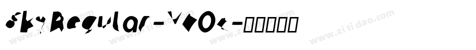 SkyRegular-V7Oz字体转换