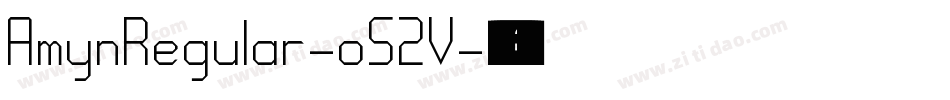 AmynRegular-o52V字体转换
