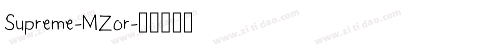 Supreme-MZor字体转换