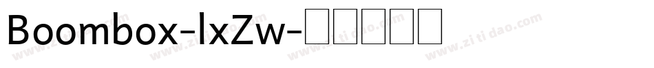 Boombox-lxZw字体转换