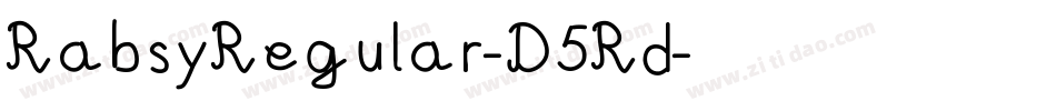 RabsyRegular-D5Rd字体转换