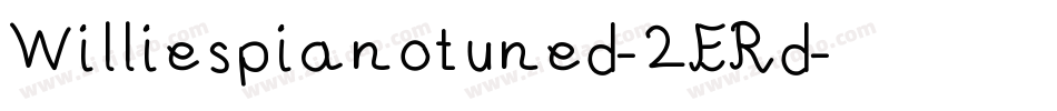 Williespianotuned-2ERd字体转换