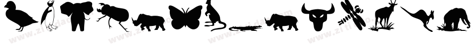 Animaltrackspqsewvrz-4exW字体转换