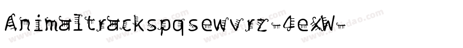 Animaltrackspqsewvrz-4exW字体转换