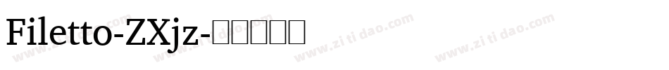 Filetto-ZXjz字体转换