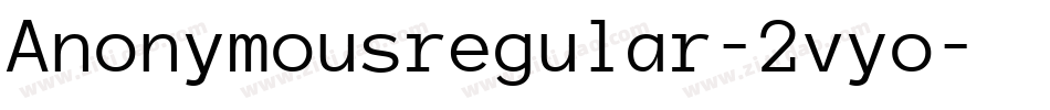 Anonymousregular-2vyo字体转换