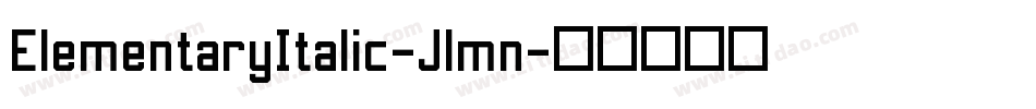 ElementaryItalic-Jlmn字体转换