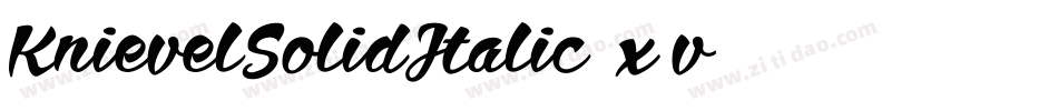 KnievelSolidItalic-2x1v字体转换