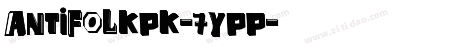 AntiFolkPk-7YPP字体转换