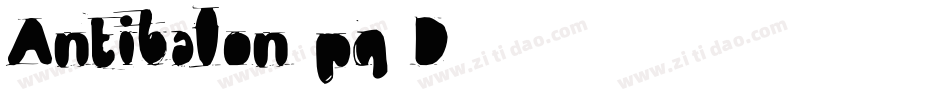 Antibalon-pq2D字体转换