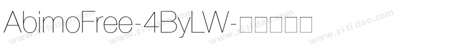 AbimoFree-4ByLW字体转换