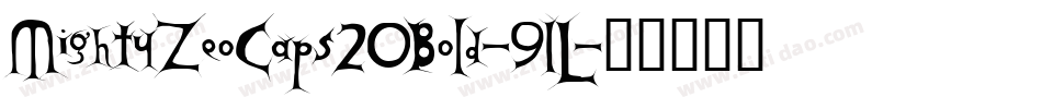 MightyZeoCaps20Bold-91L字体转换
