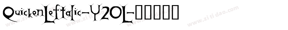QuickenLeftalic-Y20L字体转换