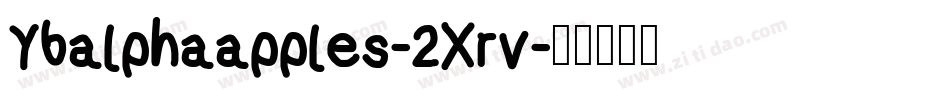 Ybalphaapples-2Xrv字体转换