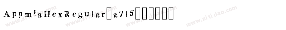 AppmiaHexRegular-a7l5字体转换