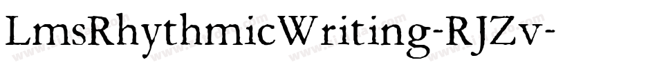 LmsRhythmicWriting-RJZv字体转换