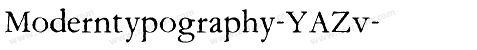 Moderntypography-YAZv字体转换