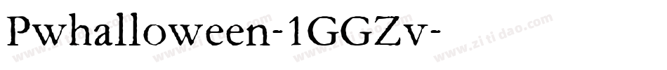 Pwhalloween-1GGZv字体转换