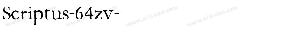 Scriptus-64zv字体转换