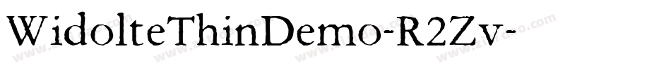 WidolteThinDemo-R2Zv字体转换 WidolteThinDemo-R2Zv字体转换