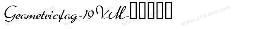 Geometricfog-19VM字体转换