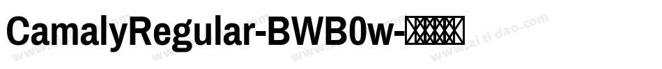CamalyRegular-BWB0w字体转换