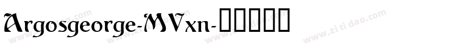 Argosgeorge-MVxn字体转换