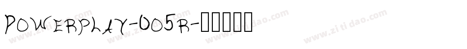 Powerplay-0o5r字体转换