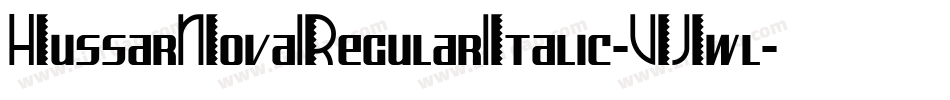 HussarNovaRegularItalic-VJwl字体转换