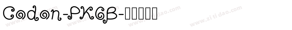 Codon-PK6B字体转换 Codon-PK6B字体转换