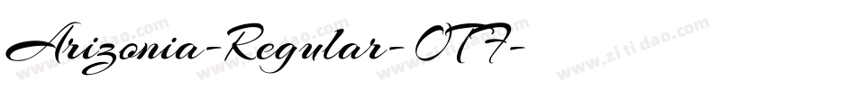 Arizonia-Regular-OTF字体转换