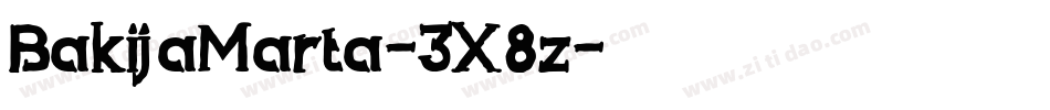BakijaMarta-3X8z字体转换