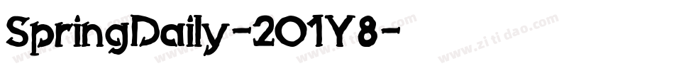 SpringDaily-2O1Y8字体转换