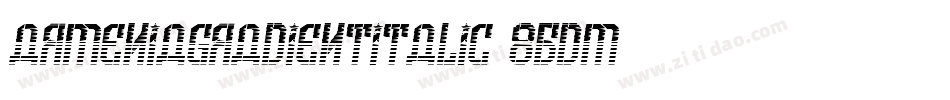 ArmeniaGradientItalic-8BdM字体转换