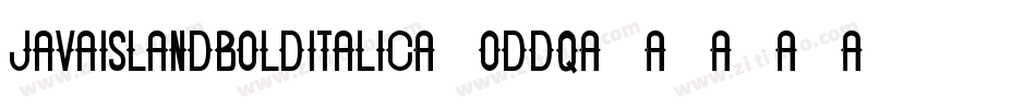 JavaIslandBoldItalic-odDq字体转换