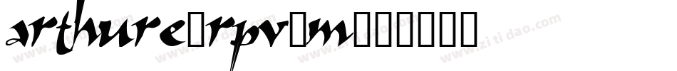 Arthure-Rpv3M字体转换