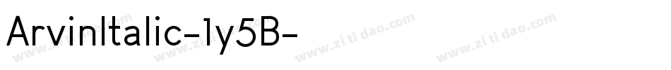 ArvinItalic-1y5B字体转换