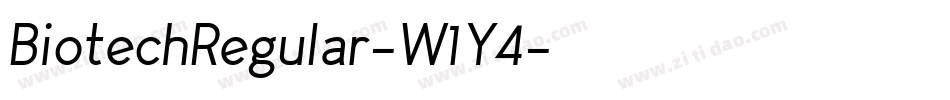 BiotechRegular-W1Y4字体转换