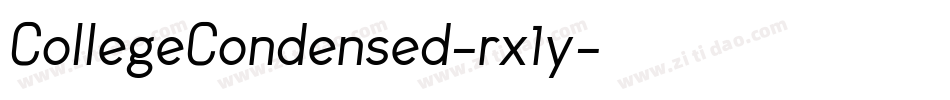 CollegeCondensed-rx1y字体转换