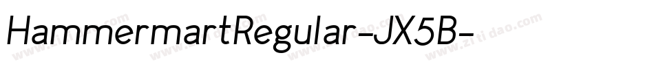 HammermartRegular-JX5B字体转换