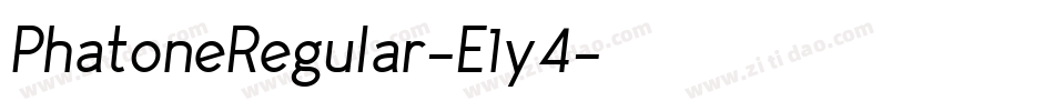 PhatoneRegular-E1y4字体转换